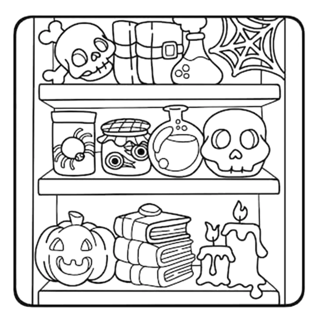 coloriage Spooky Cozy pour primaire