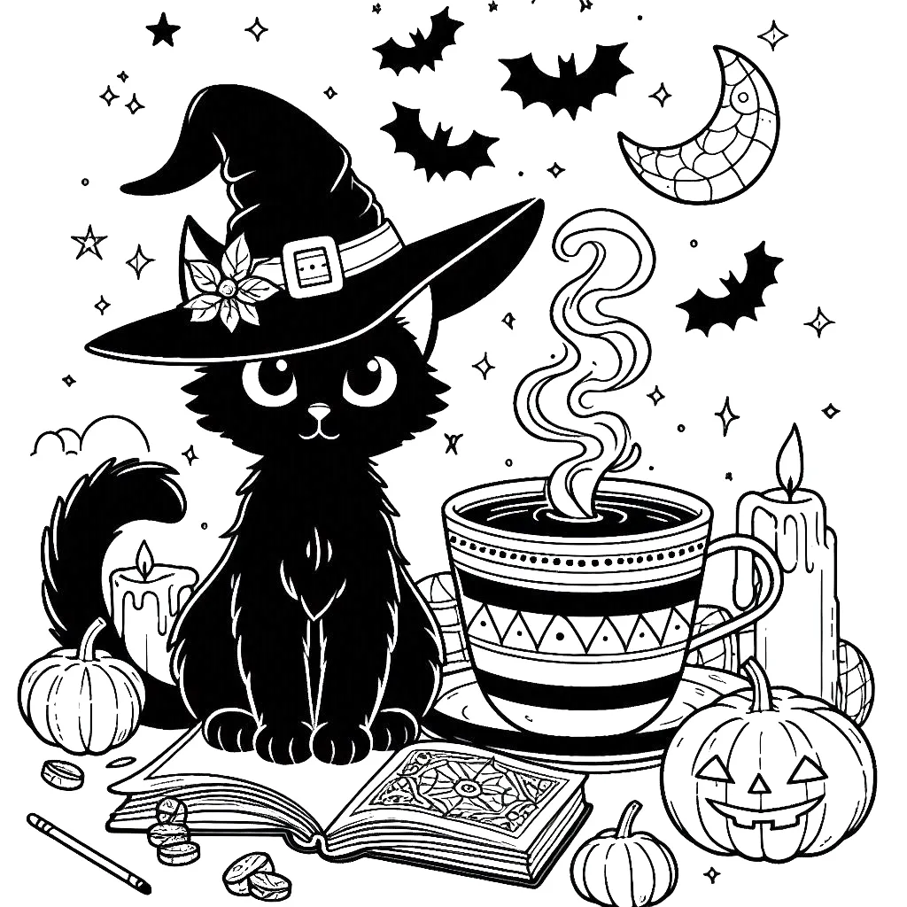 coloriage Spooky Cozy gratuit pour enfants