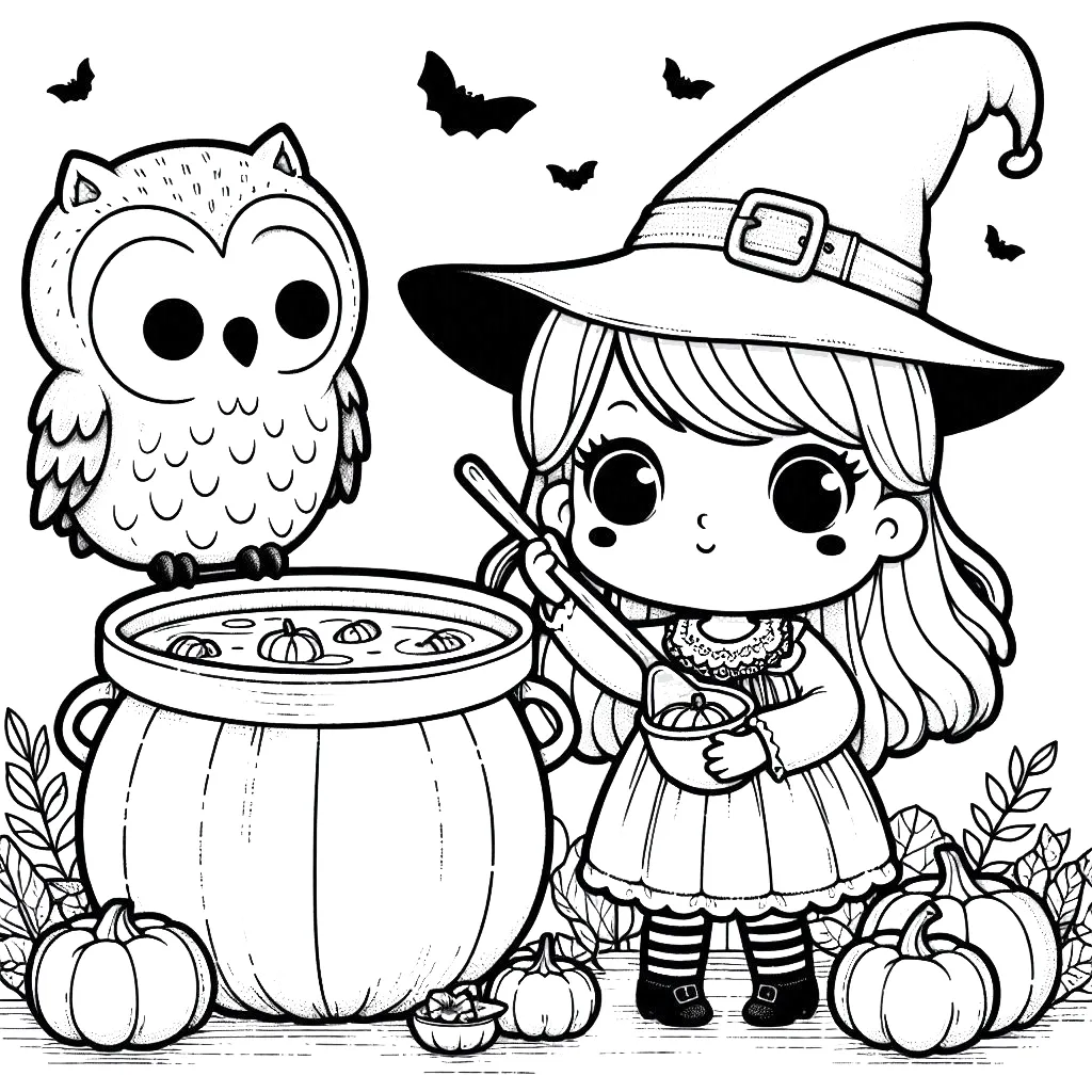 coloriage Spooky Cozy a colorier en ligne 1