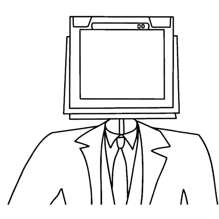 Coloriage TV Man