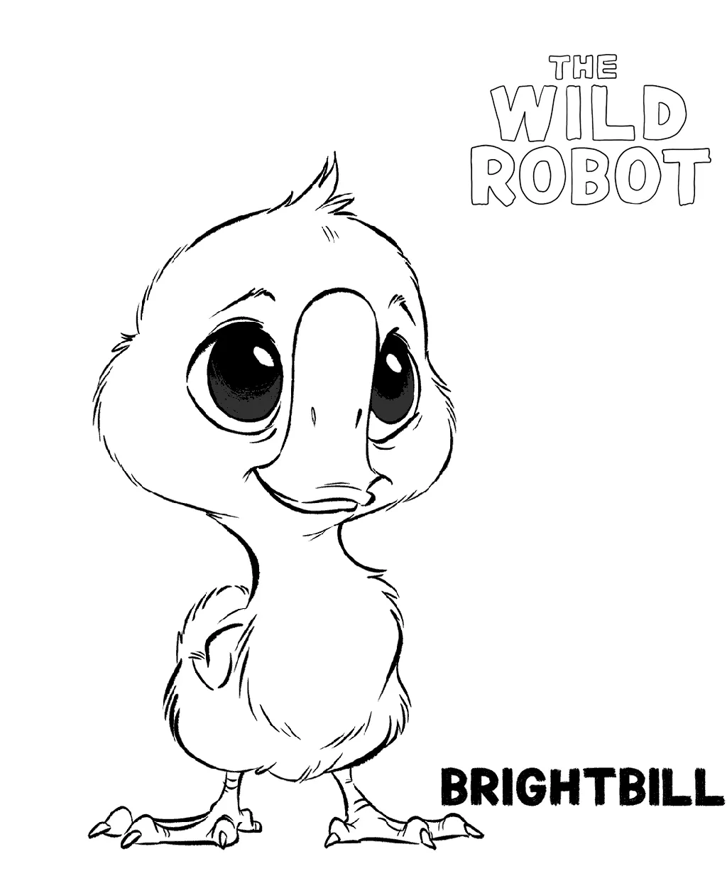 coloriage The Wild Robot à imprimer pour enfants