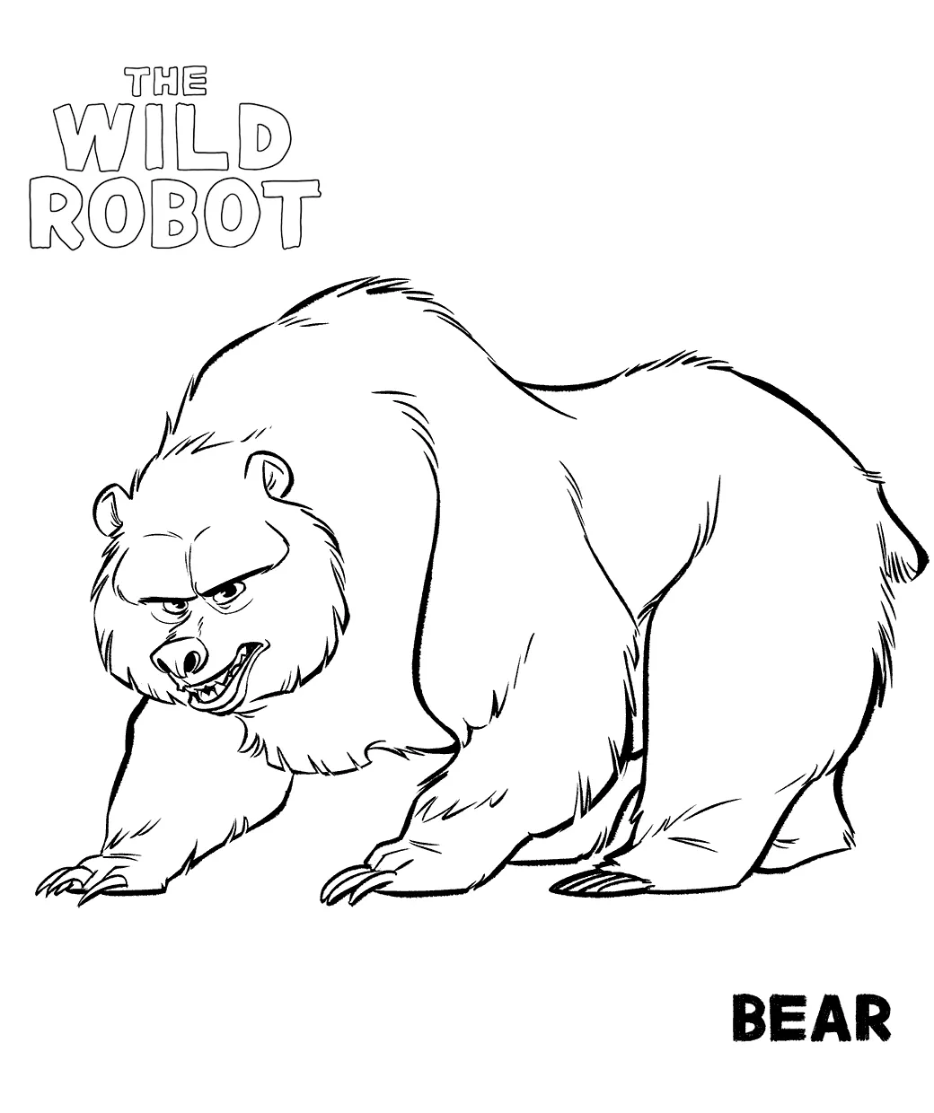 coloriage The Wild Robot gratuit à imprimer