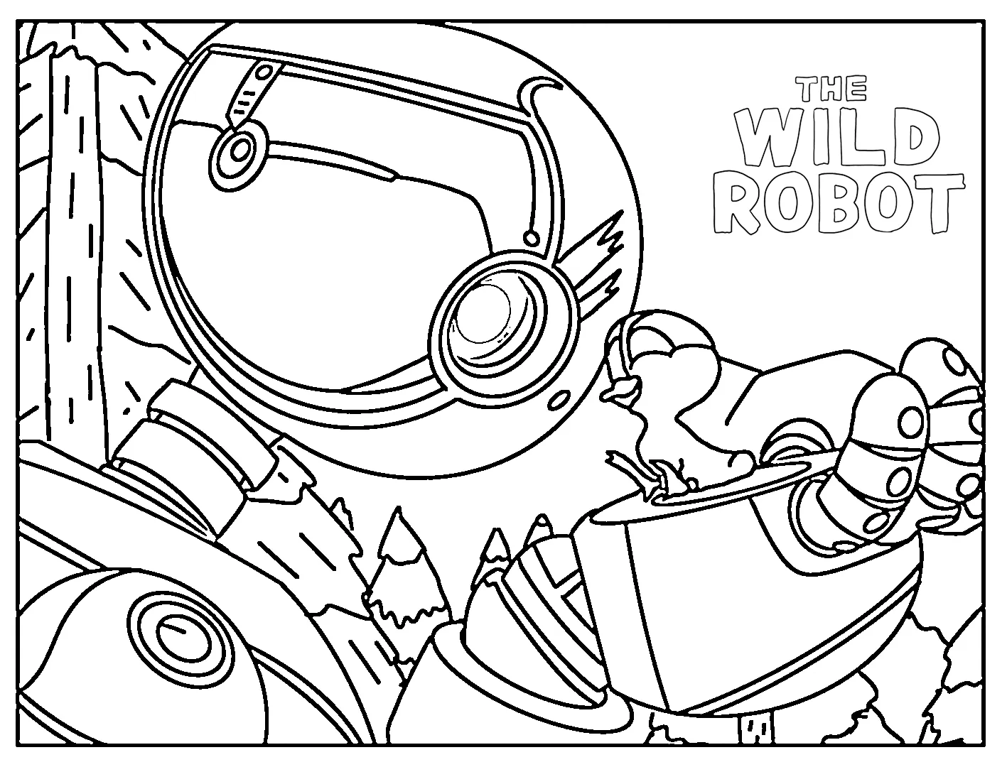 coloriage The Wild Robot et dessin a imprimer