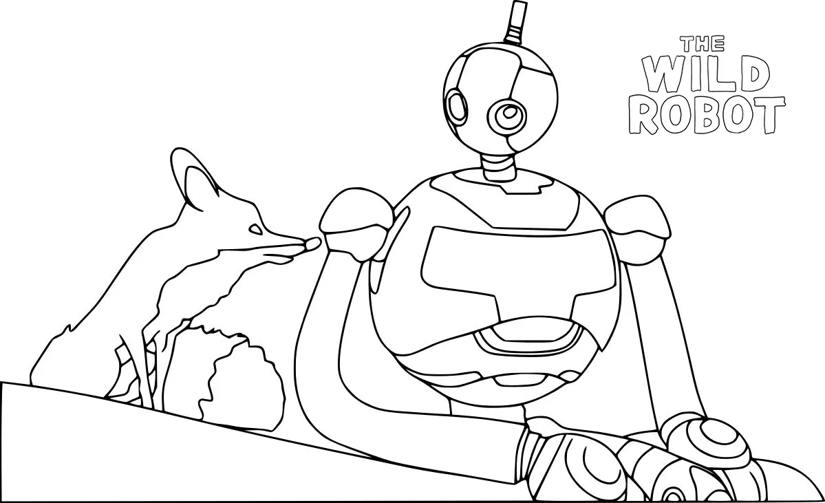 coloriage The Wild Robot pour enfants a imprimer gratuit