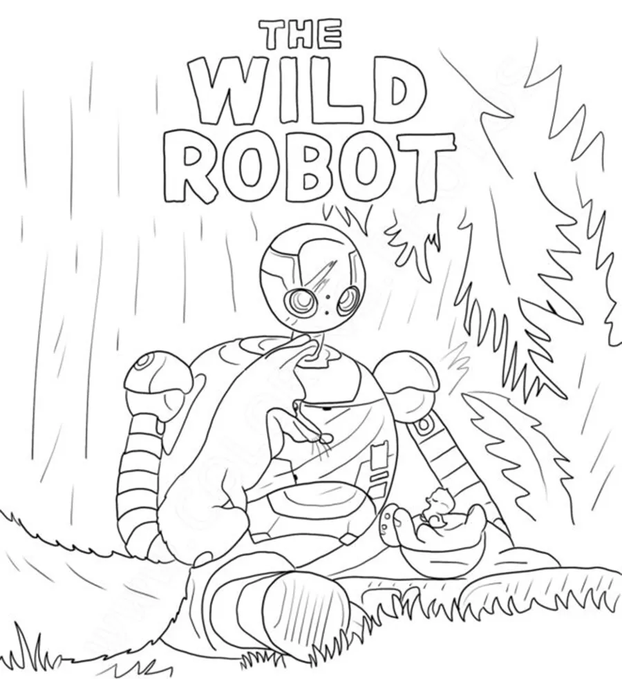 coloriage The Wild Robot a colorier en ligne