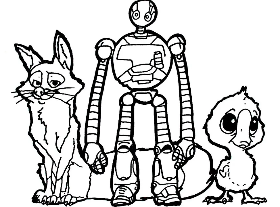 coloriage The Wild Robot pour enfants a imprimer gratuit 1