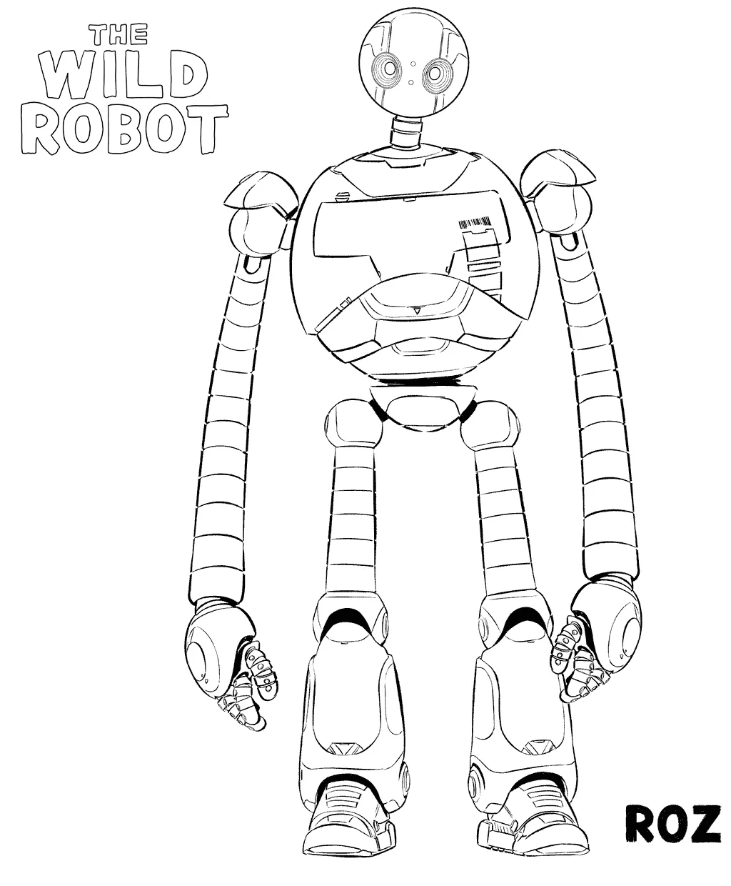 coloriage The Wild Robot pour primaire