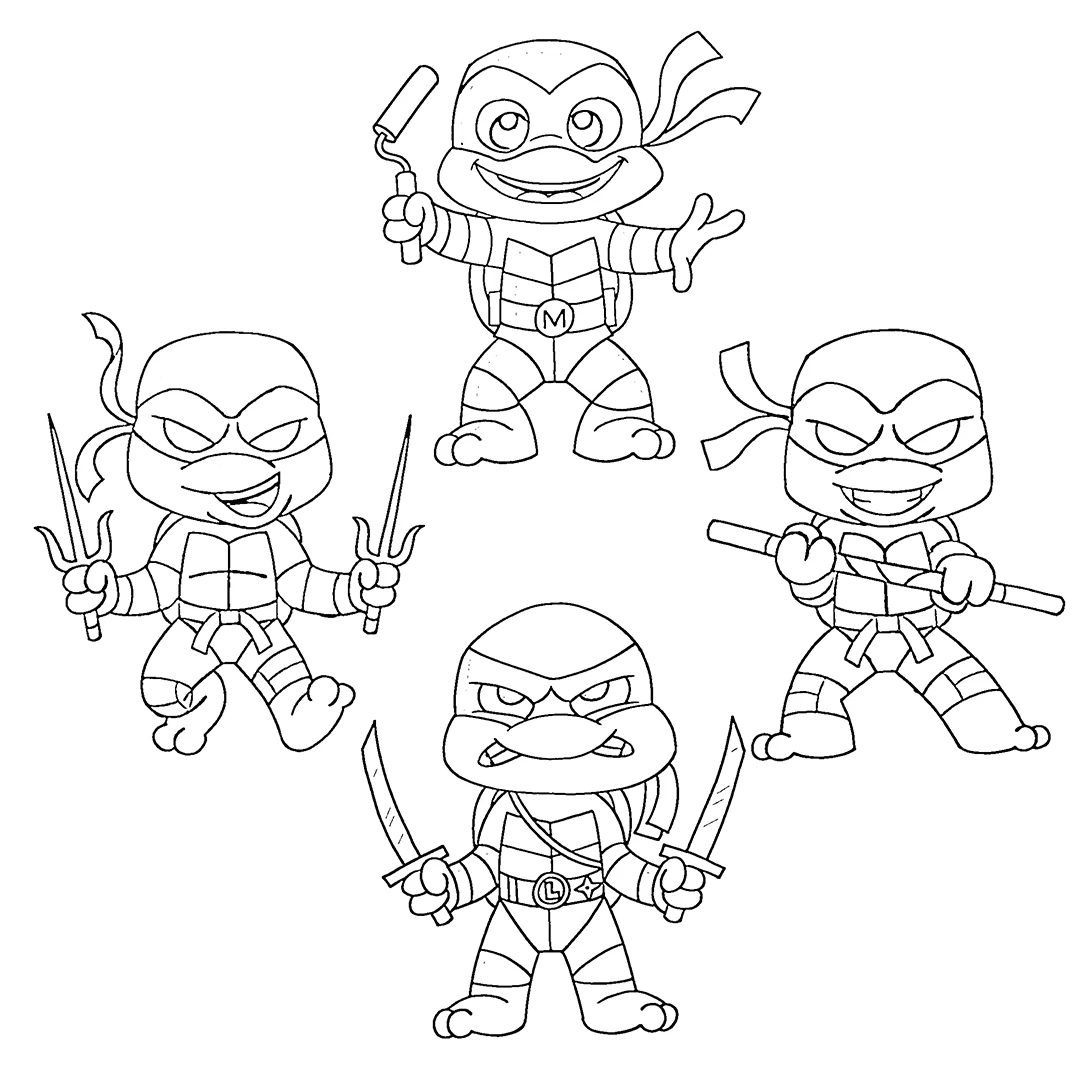 47+ Tortugas Ninja para colorear: únete a las escenas de acción
