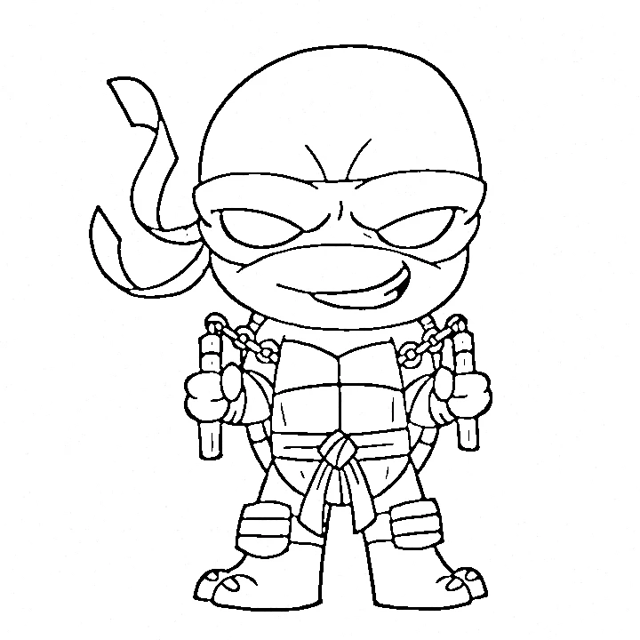 coloriage Tortue Ninja à imprimer 1