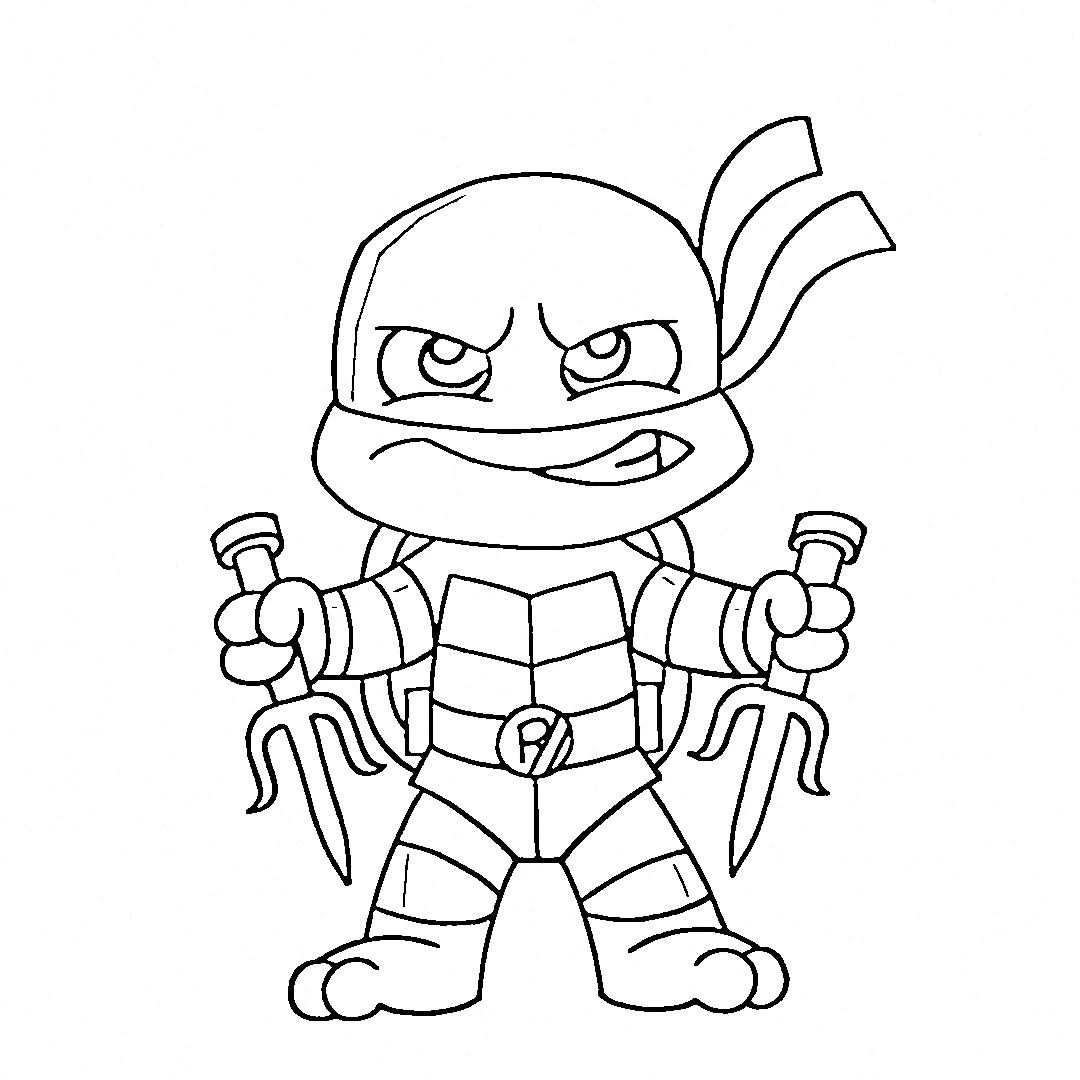 coloriage Tortue Ninja à imprimer pour enfant de 12 ans