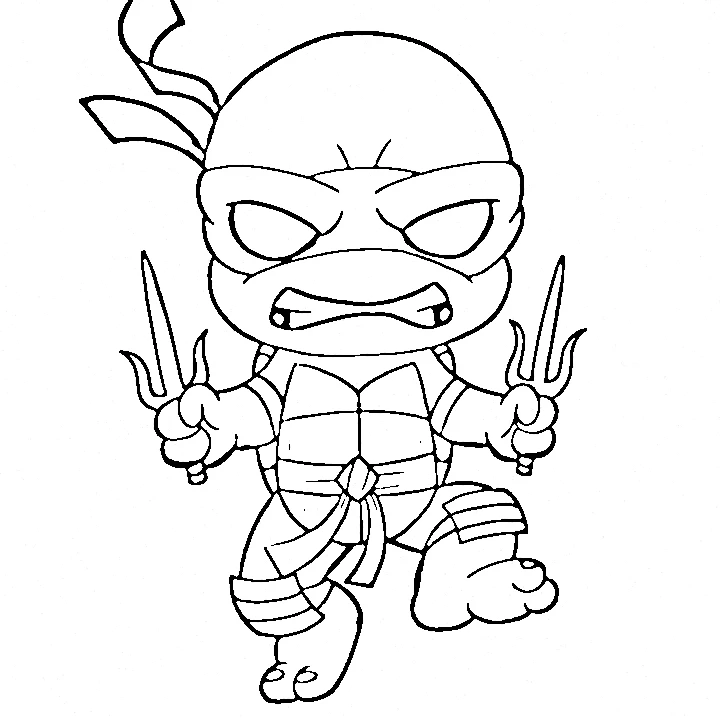 coloriage Tortue Ninja a colorier en ligne gratuitement