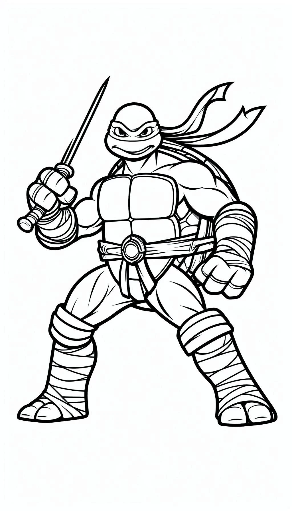 imprimer coloriage Tortue Ninja pour enfant