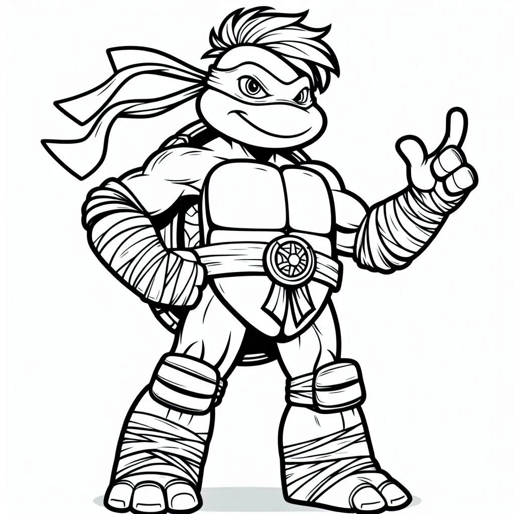 coloriage Tortue Ninja à imprimer pdf gratuit