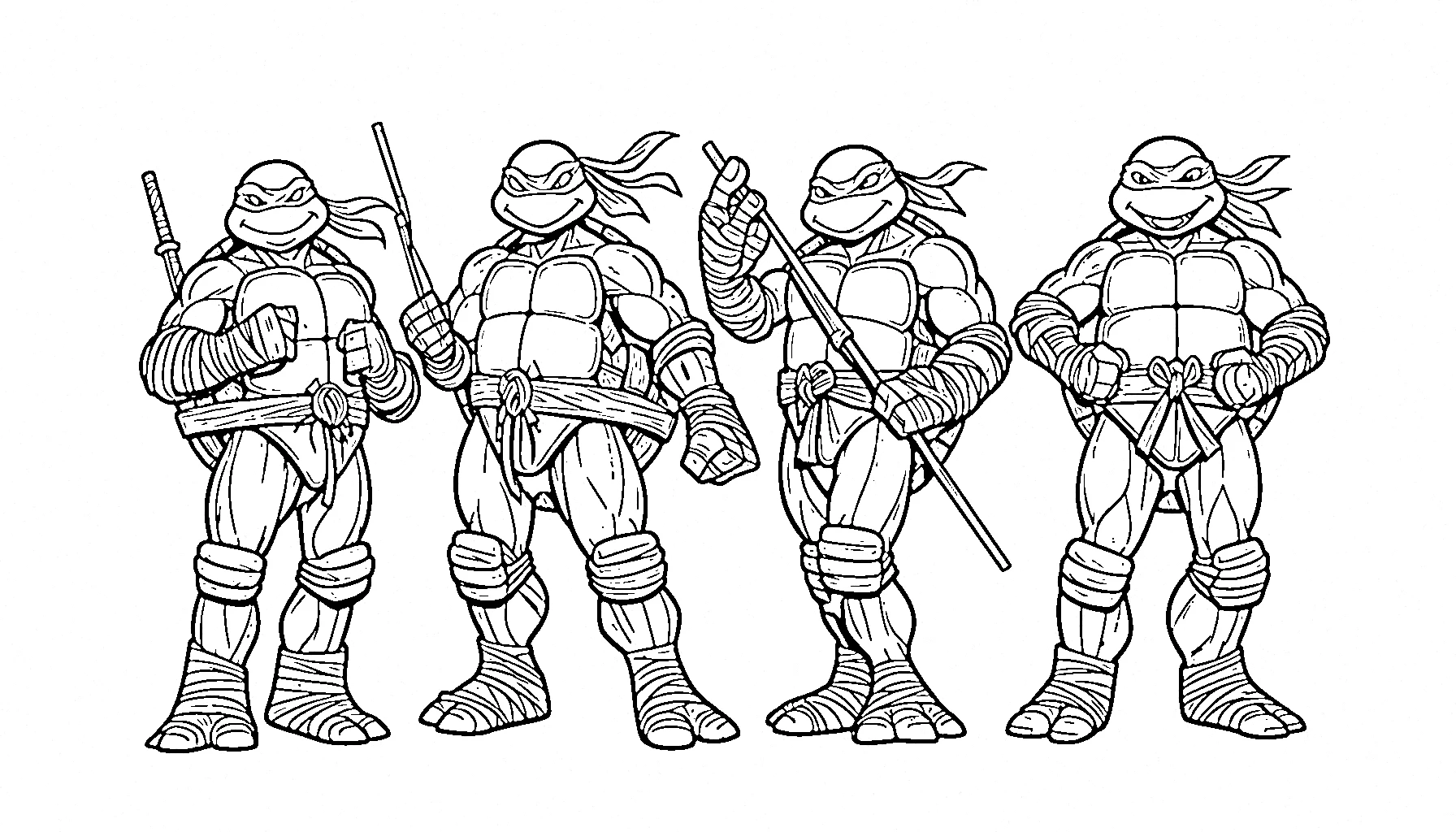 coloriage Tortue Ninja en ligne