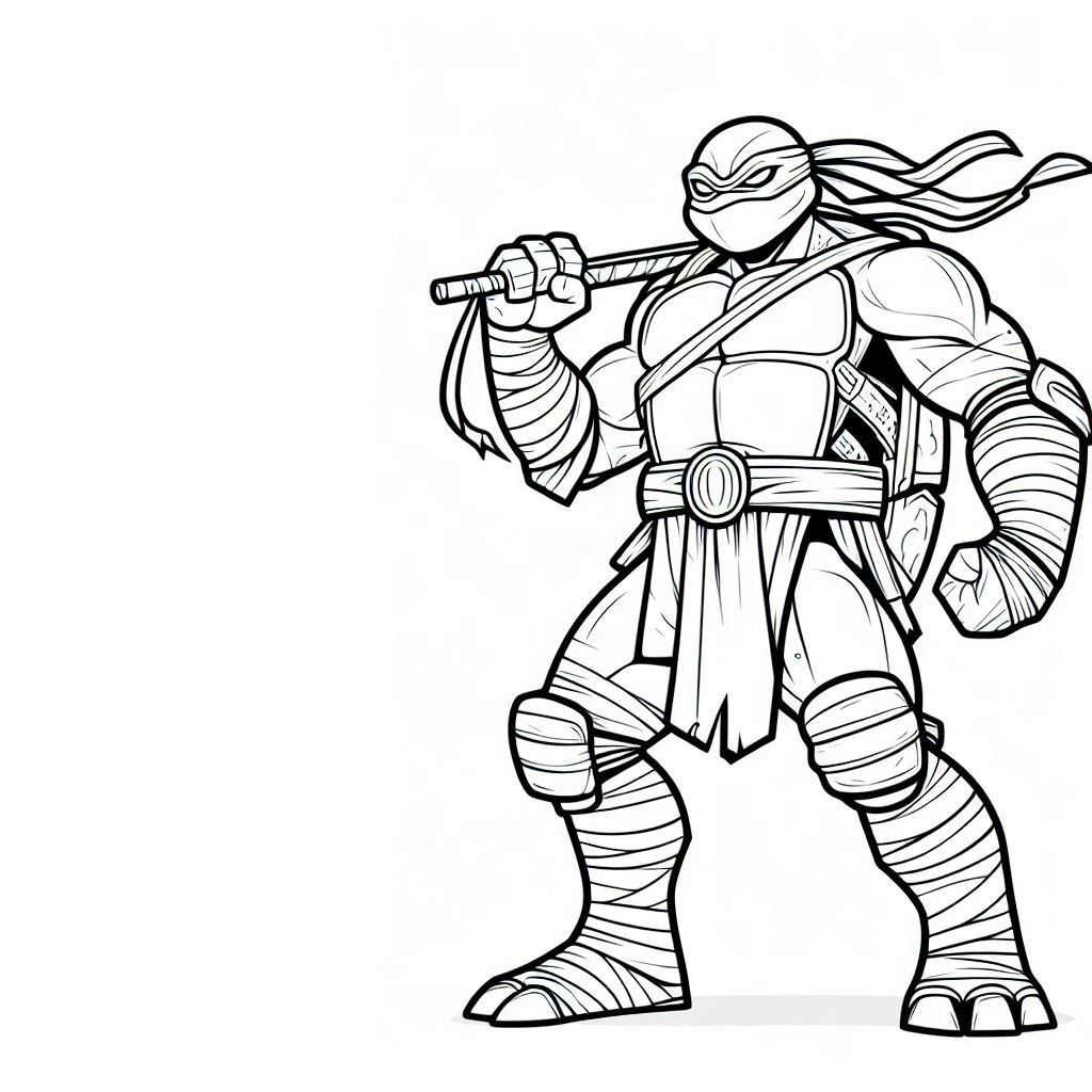 coloriage Tortue Ninja gratuit