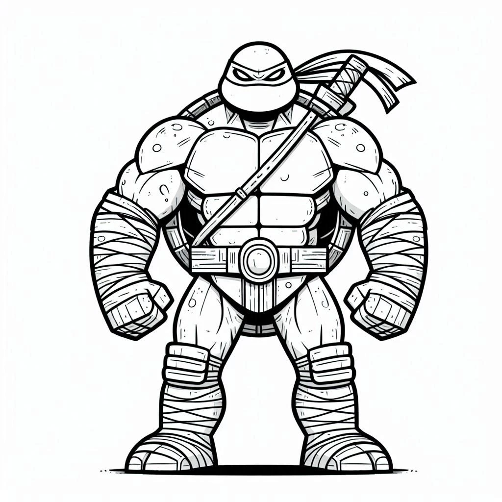 image pour coloriage Tortue Ninja enfant 1