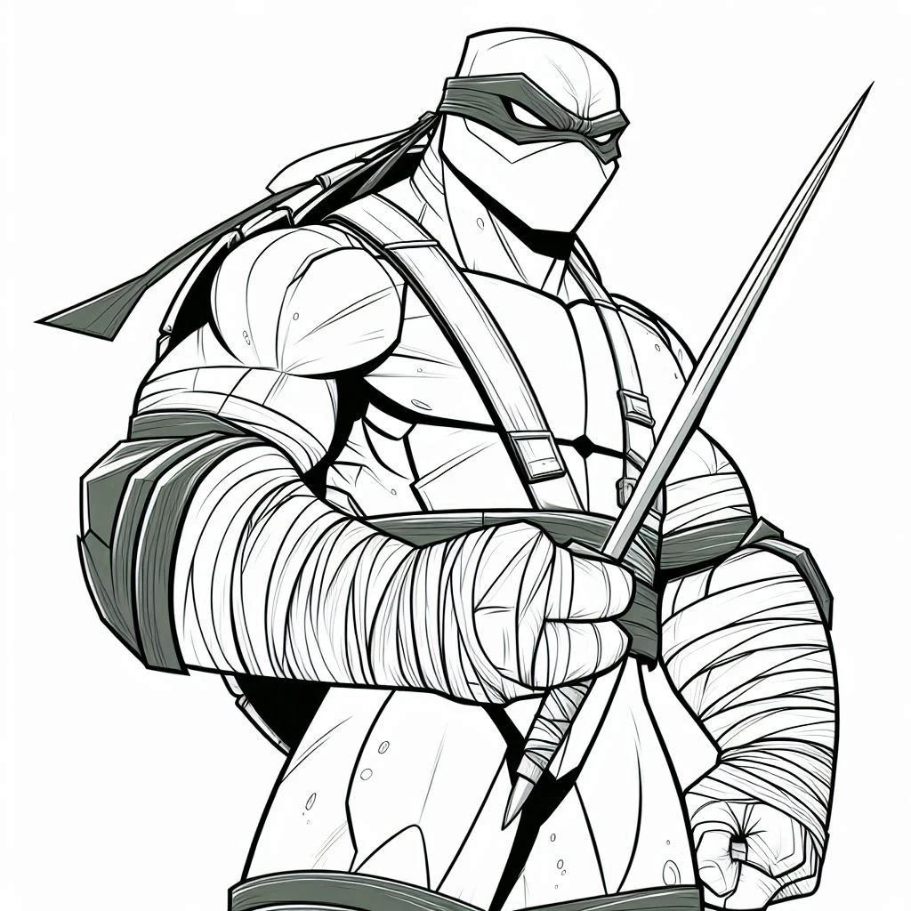 coloriage Tortue Ninja et dessin a imprimer 1