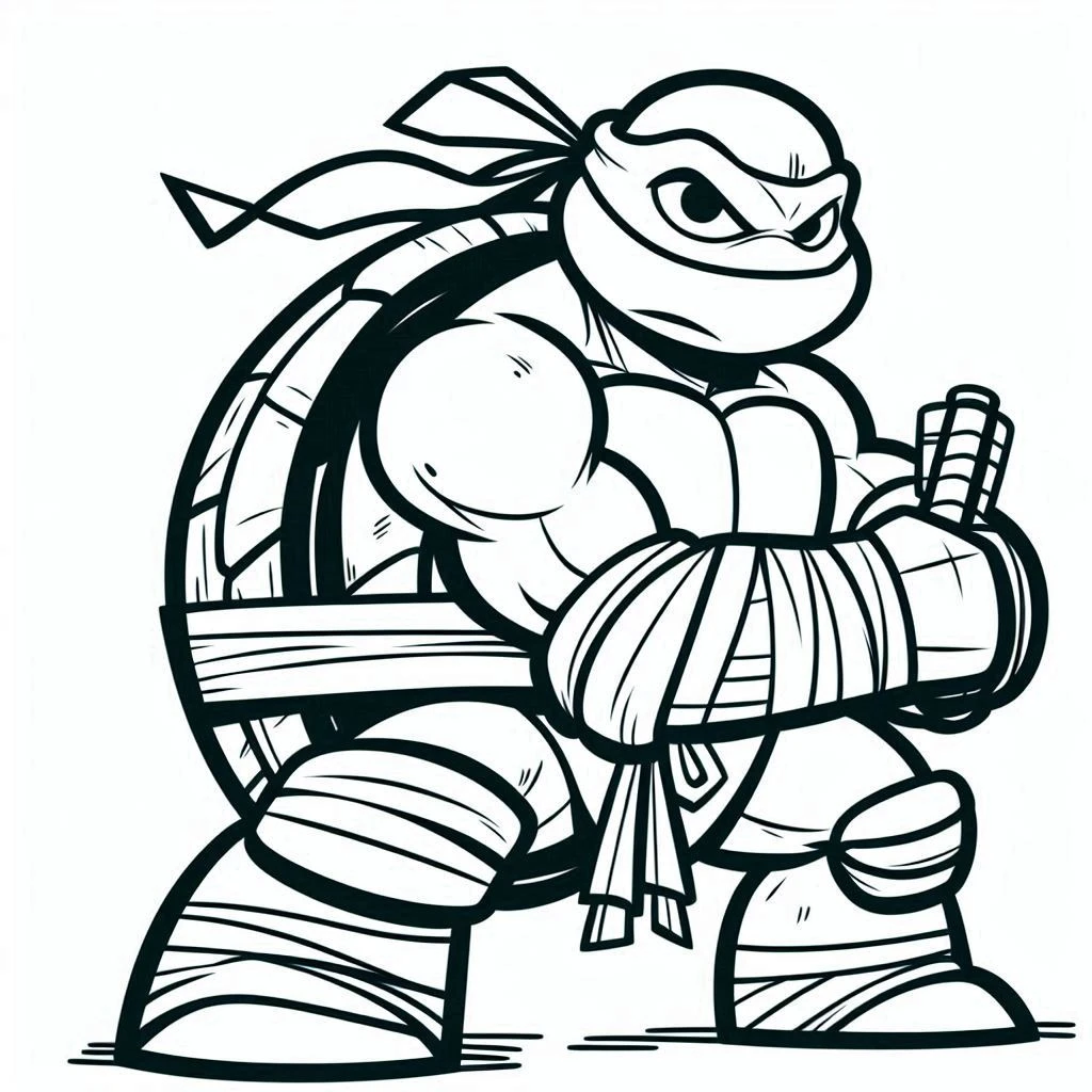 coloriage Tortue Ninja à imprimer