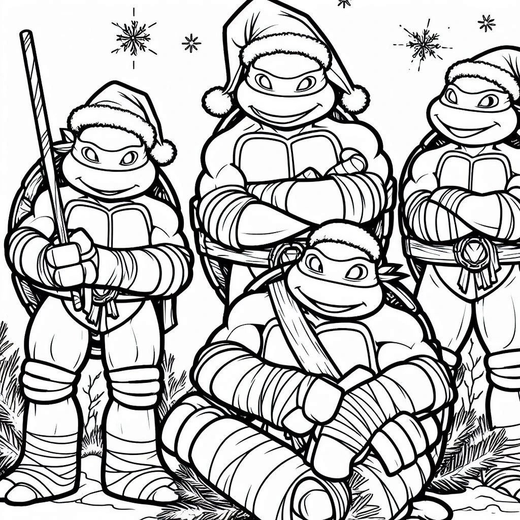 coloriage Tortue Ninja a dessiner en ligne