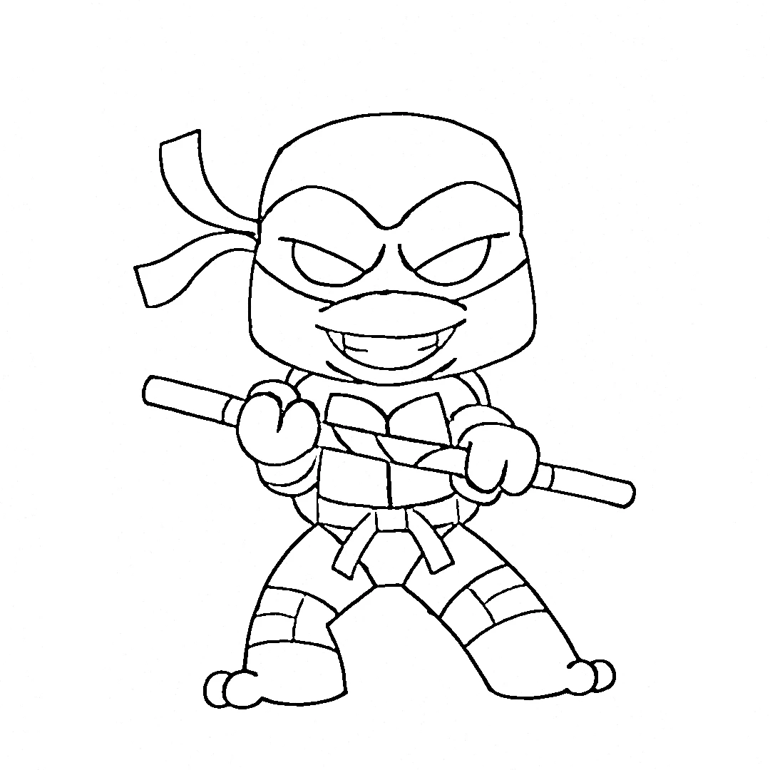 coloriage Tortue Ninja gratuit en ligne