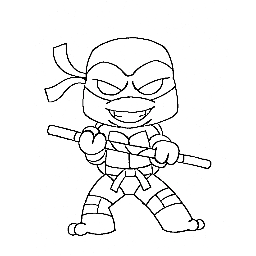 coloriage Tortue Ninja pour enfants