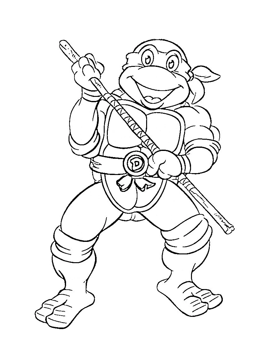 coloriage Tortue Ninja a colorier en ligne