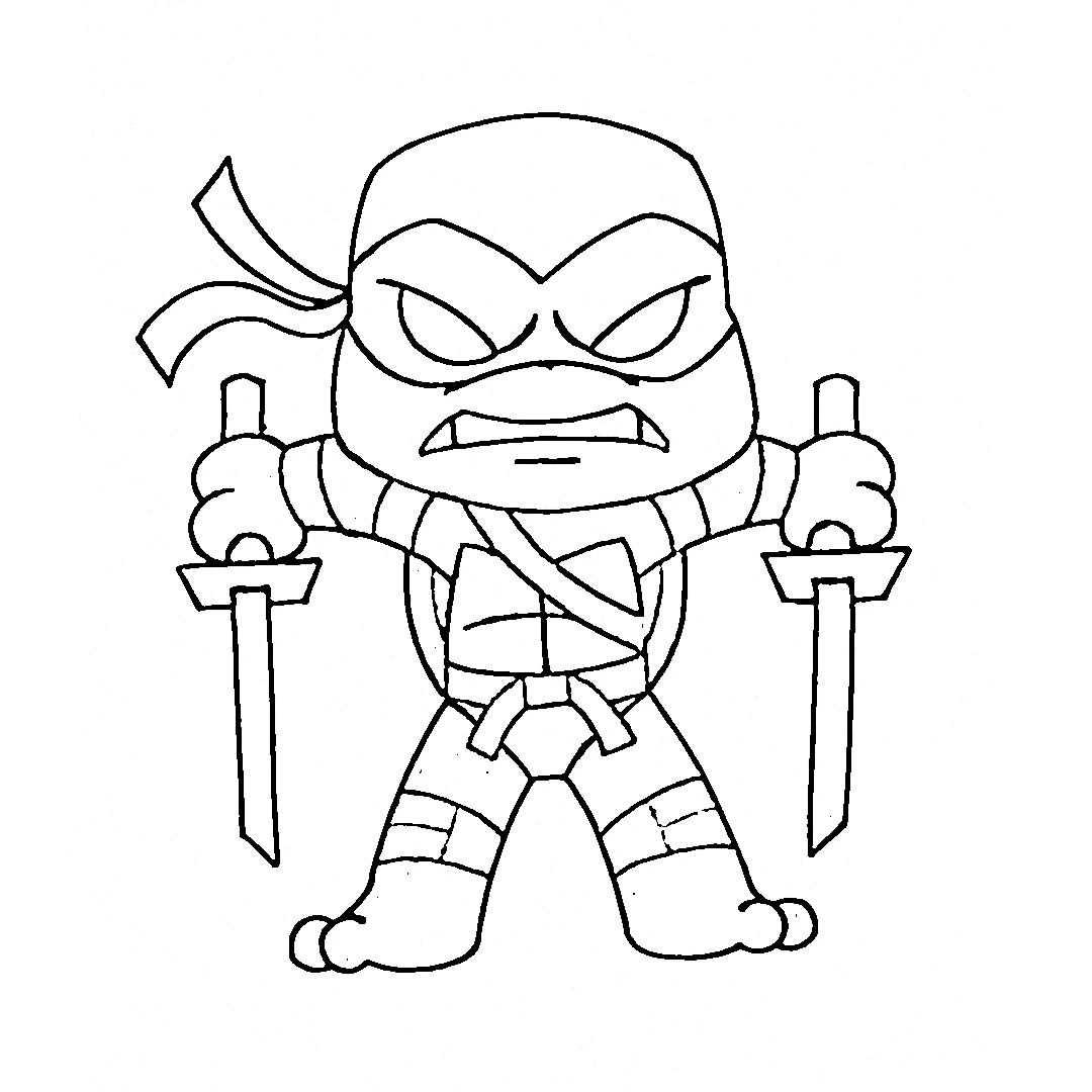 imprimer coloriage Tortue Ninja