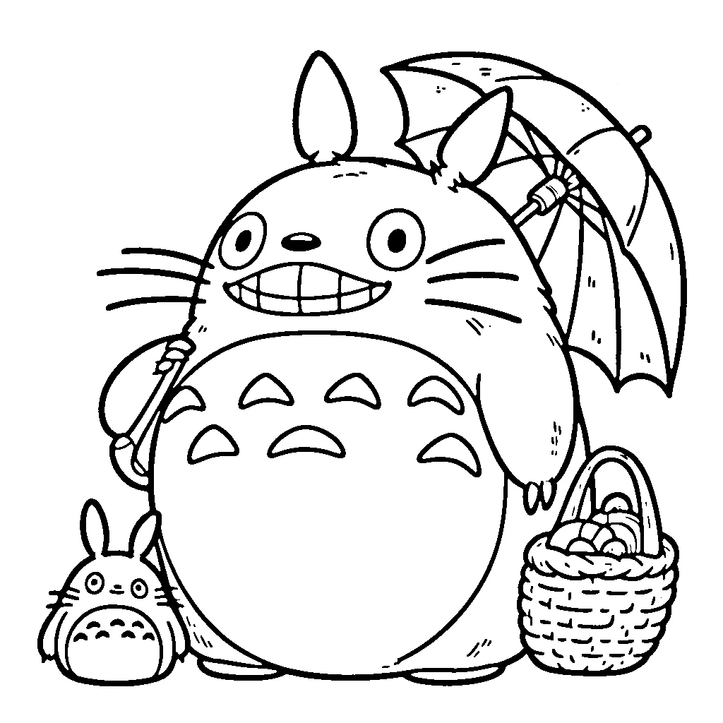 coloriage Totoro a telecharger 1