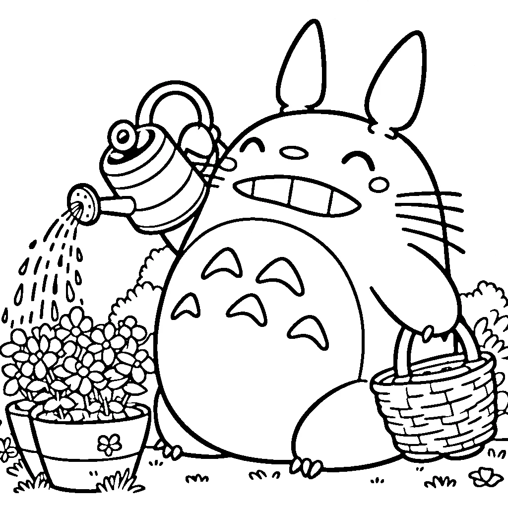 télécharger coloriage Totoro gratuit