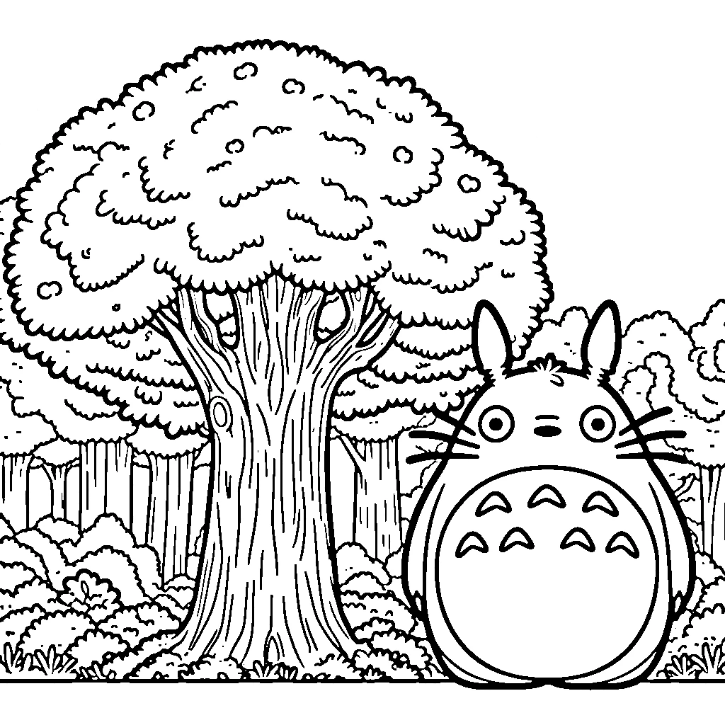 coloriage Totoro à imprimer 1