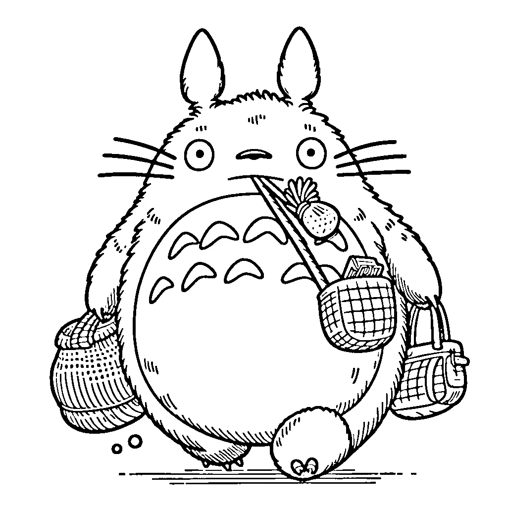 coloriage Totoro pour enfant gratuit