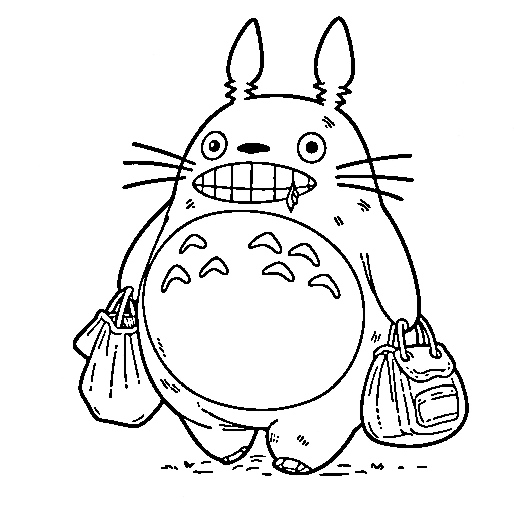 coloriage Totoro a telecharger