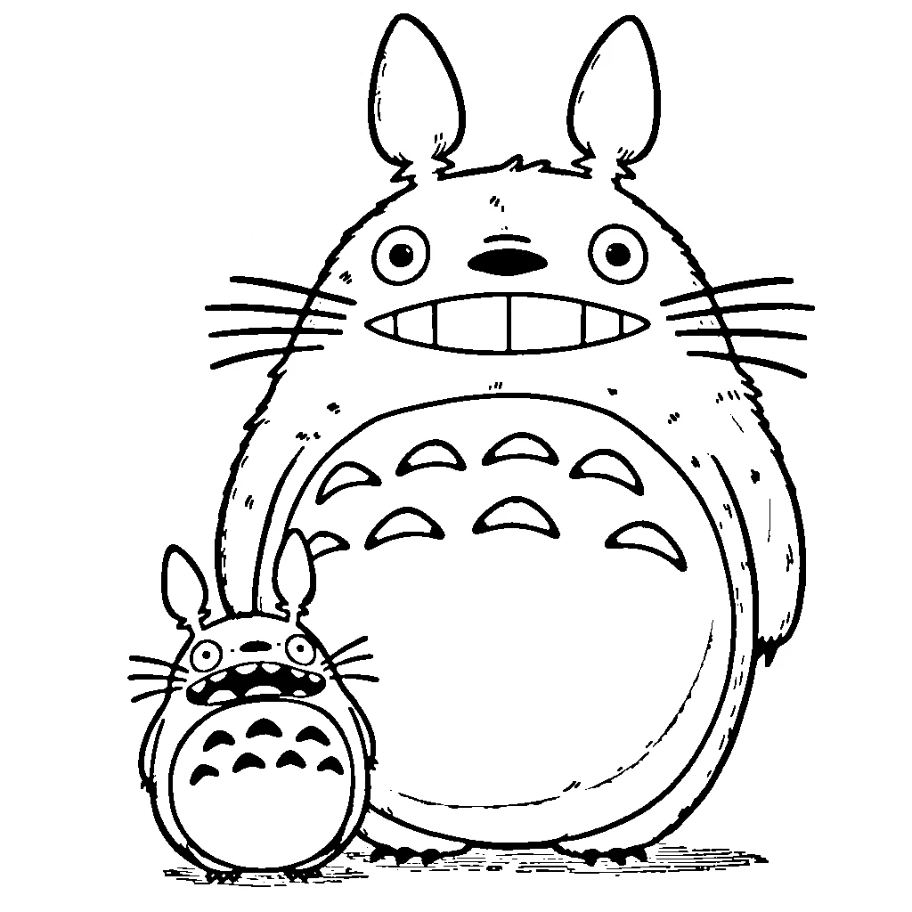 coloriage Totoro à imprimer