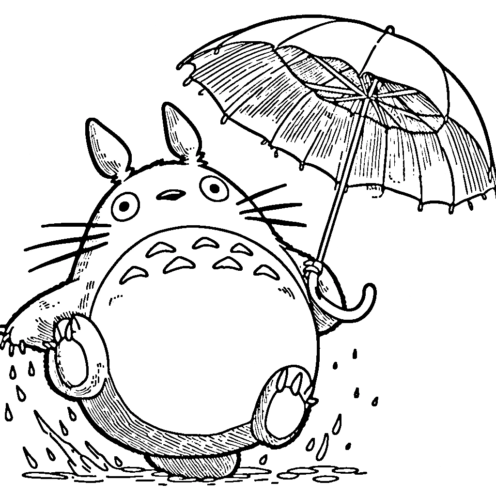 coloriage Totoro gratuit a imprimer