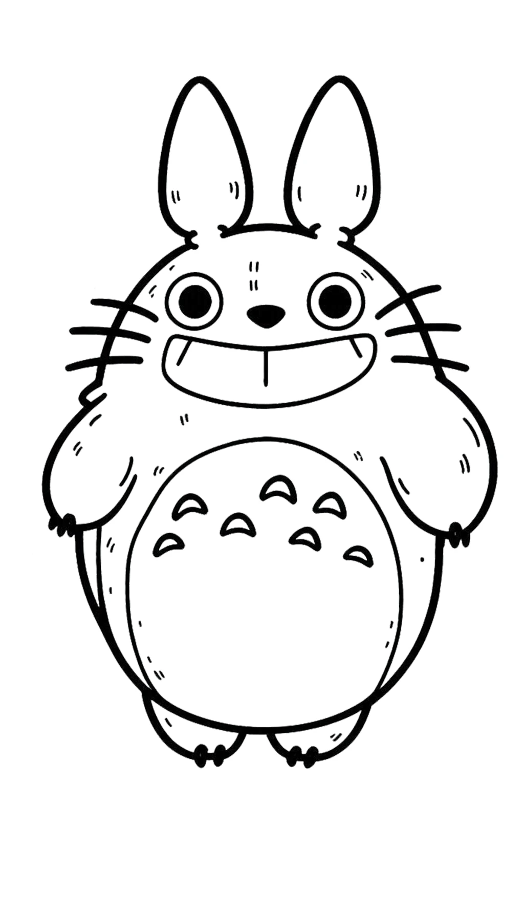 coloriage Totoro pour bebe a imprimer