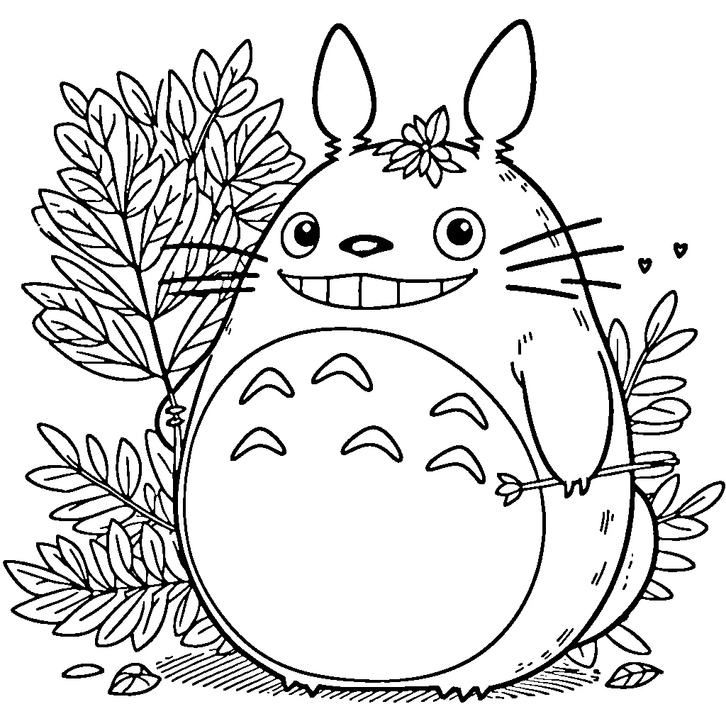 coloriage Totoro à imprimer pdf