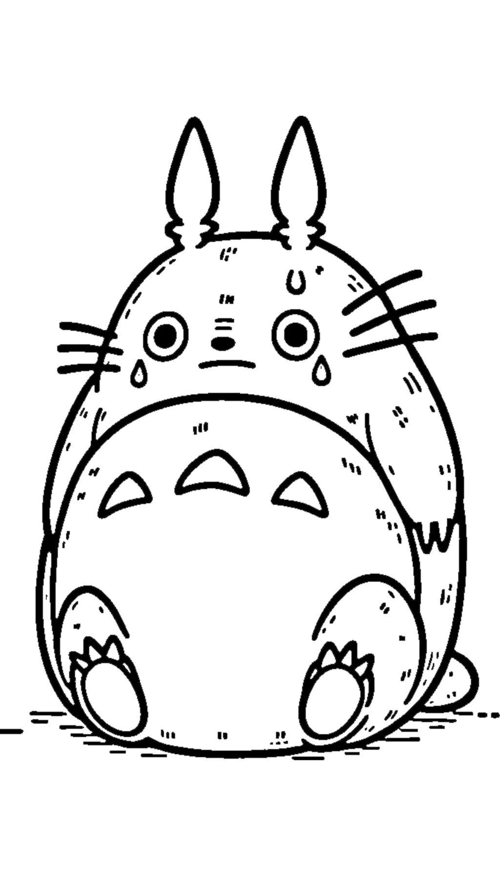 coloriage Totoro a imprimer pour enfant de 4 ans