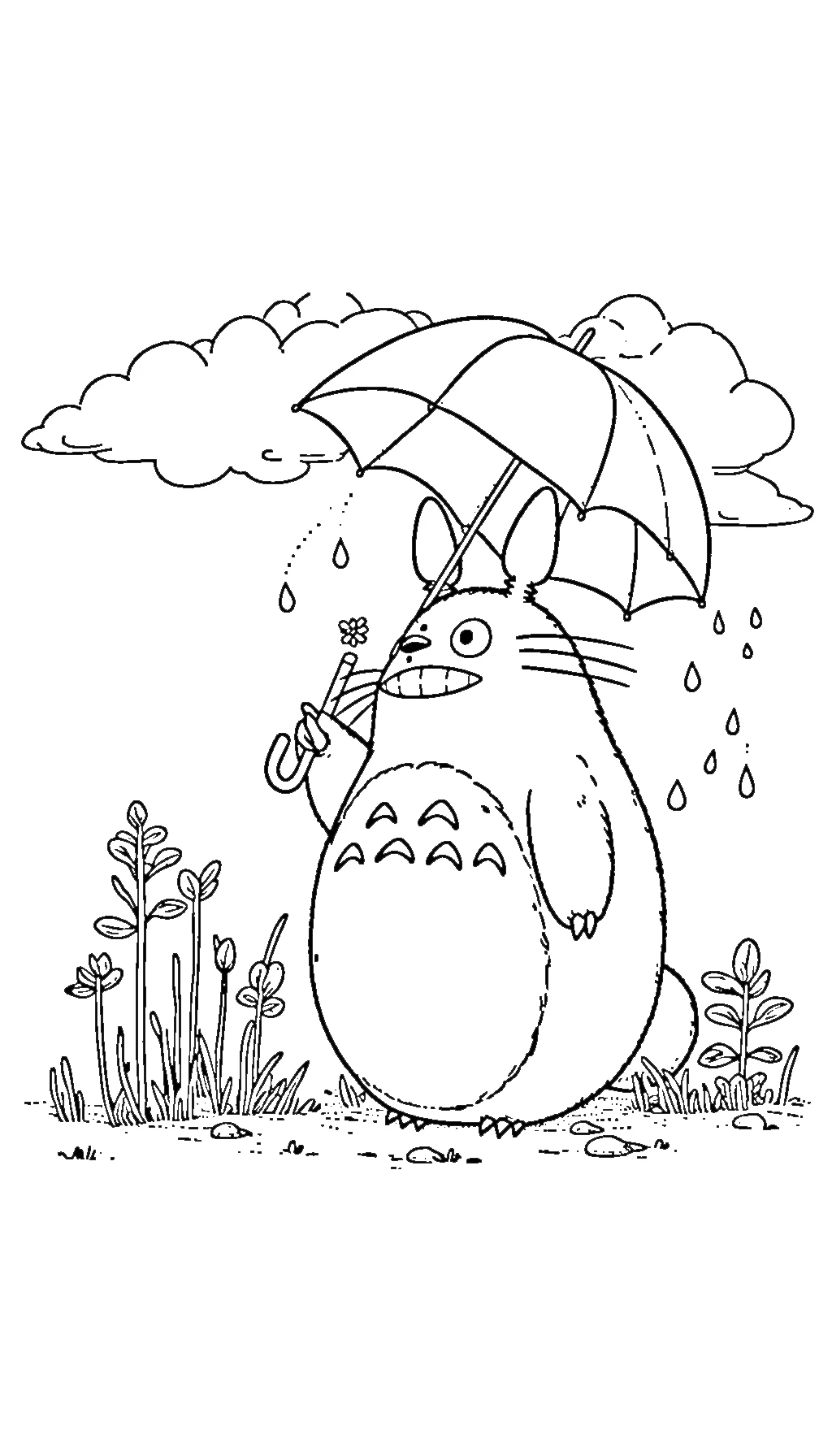 imprimer coloriage Totoro pour enfant