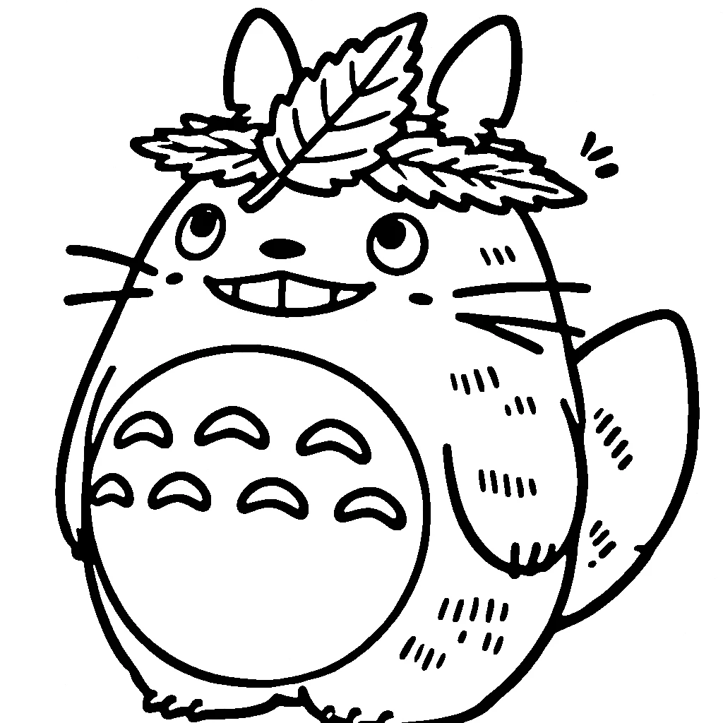 coloriage Totoro a dessiner et imprimer