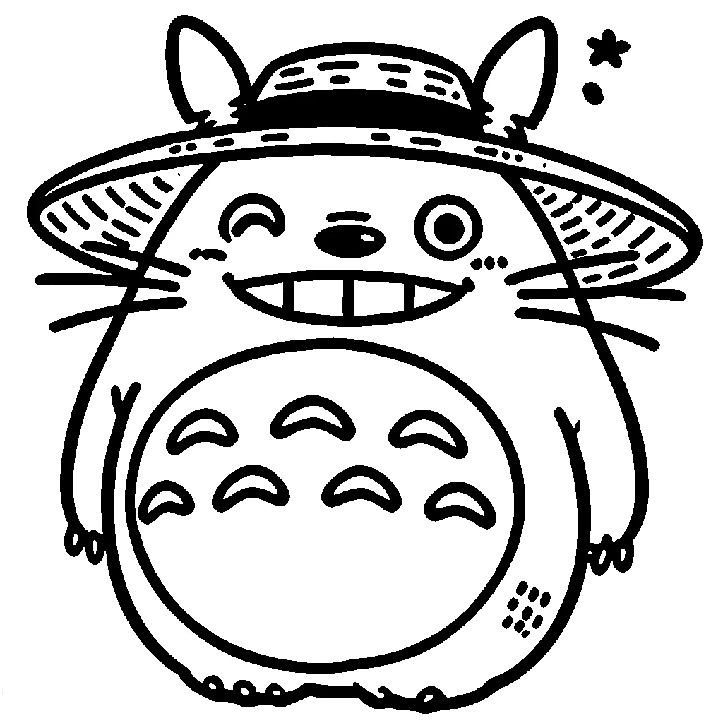 coloriage Totoro et dessin a imprimer