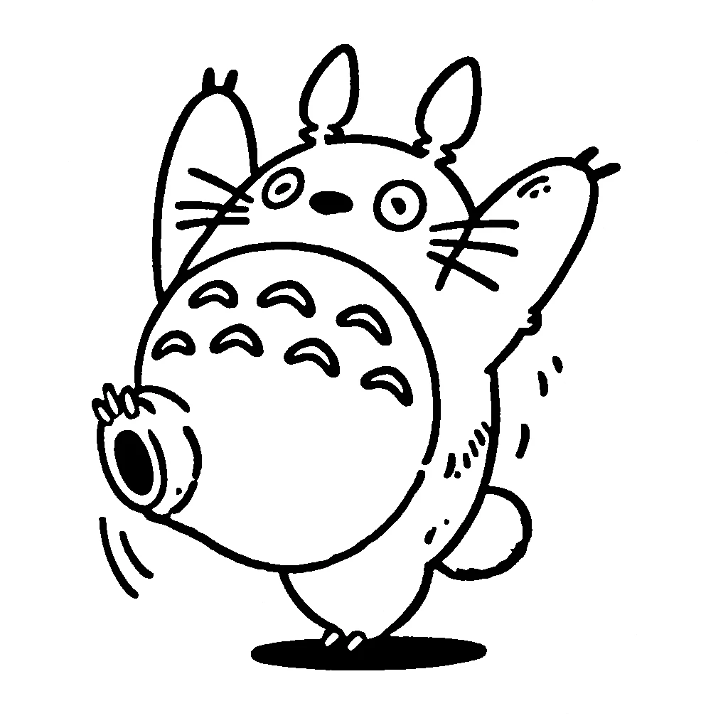 coloriage Totoro pour enfant de 6 ans