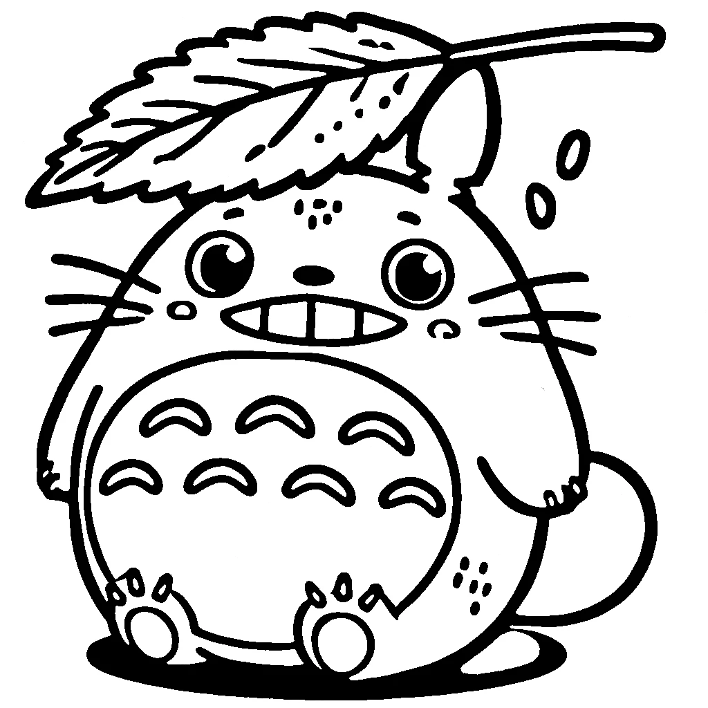 image de coloriage Totoro pour enfant