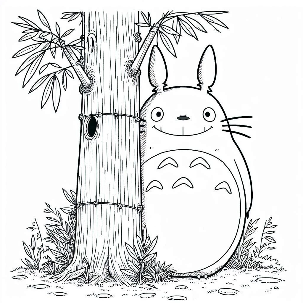 coloriage Totoro pour enfant de 6 ans 1