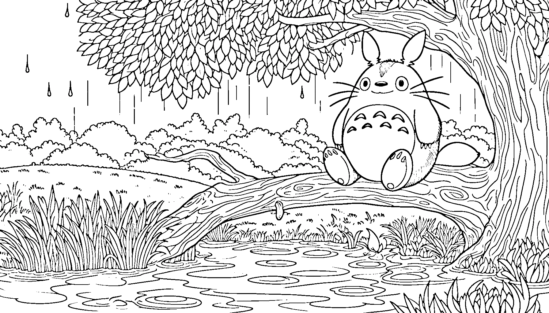 coloriage Totoro pour enfant de 2 ans 1