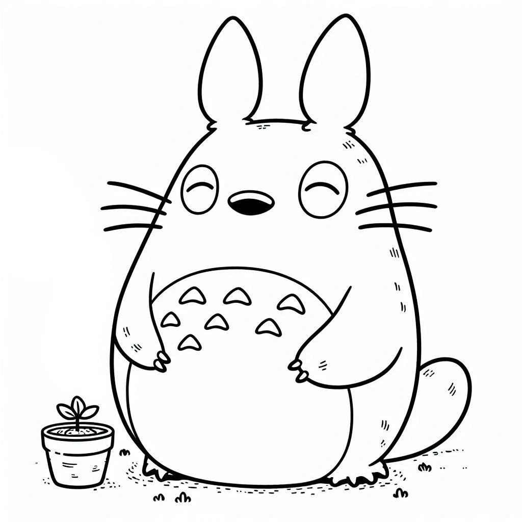 a imprimer coloriage Totoro gratuit 1