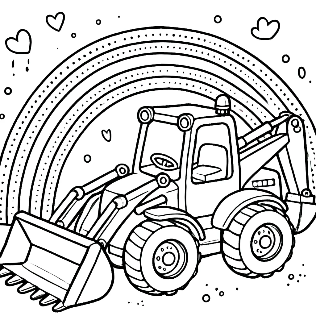 coloriage Tractopelle à imprimer pour enfants