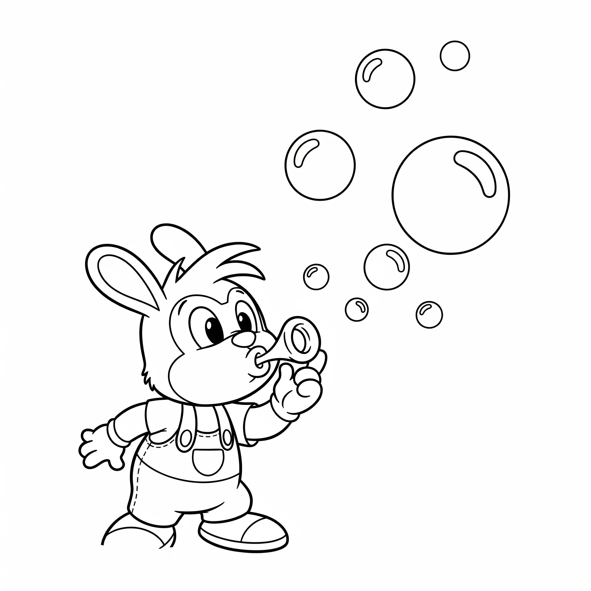 coloriage Trotro fait des bulles a dessiner et imprimer