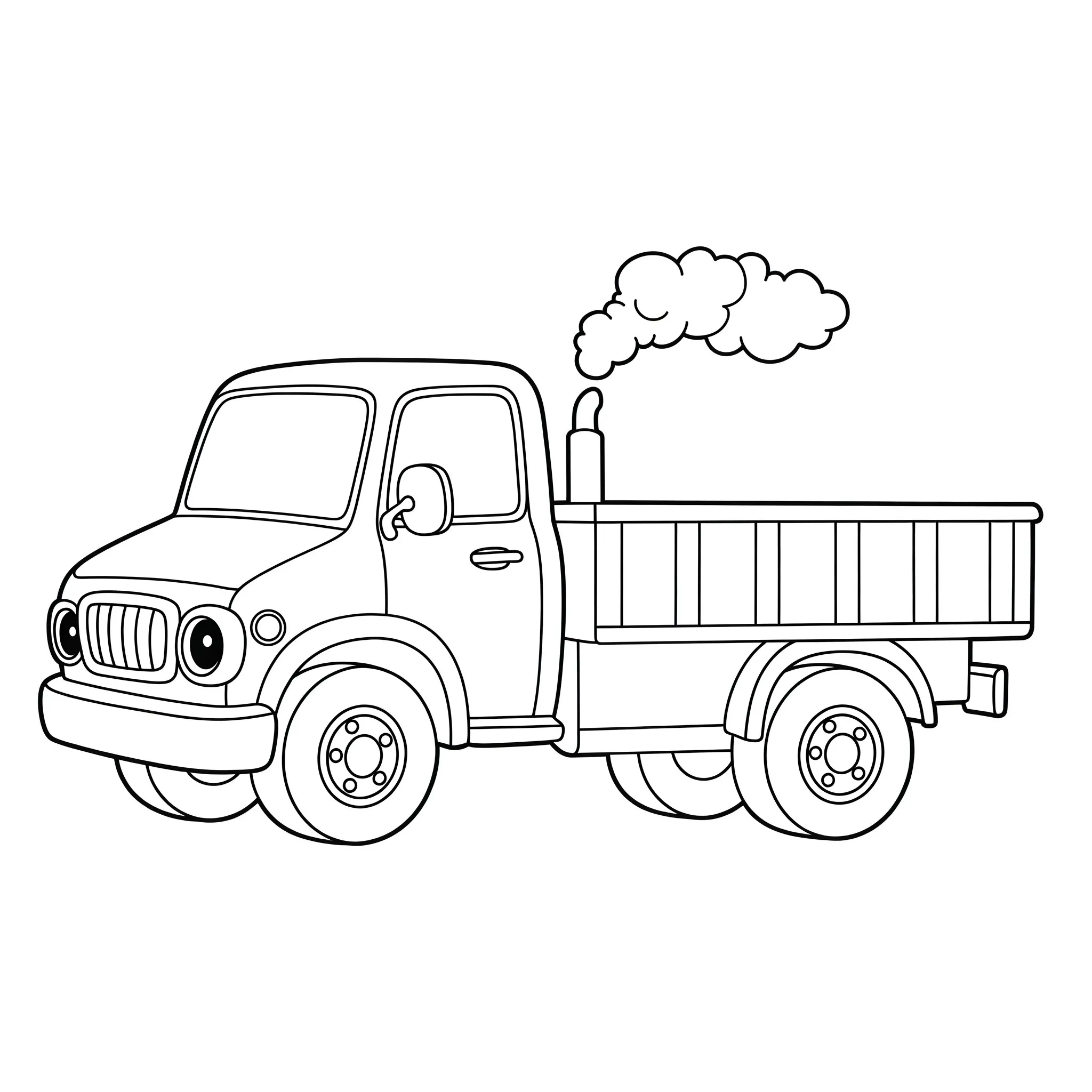 coloriage Un camion de profil a telecharger