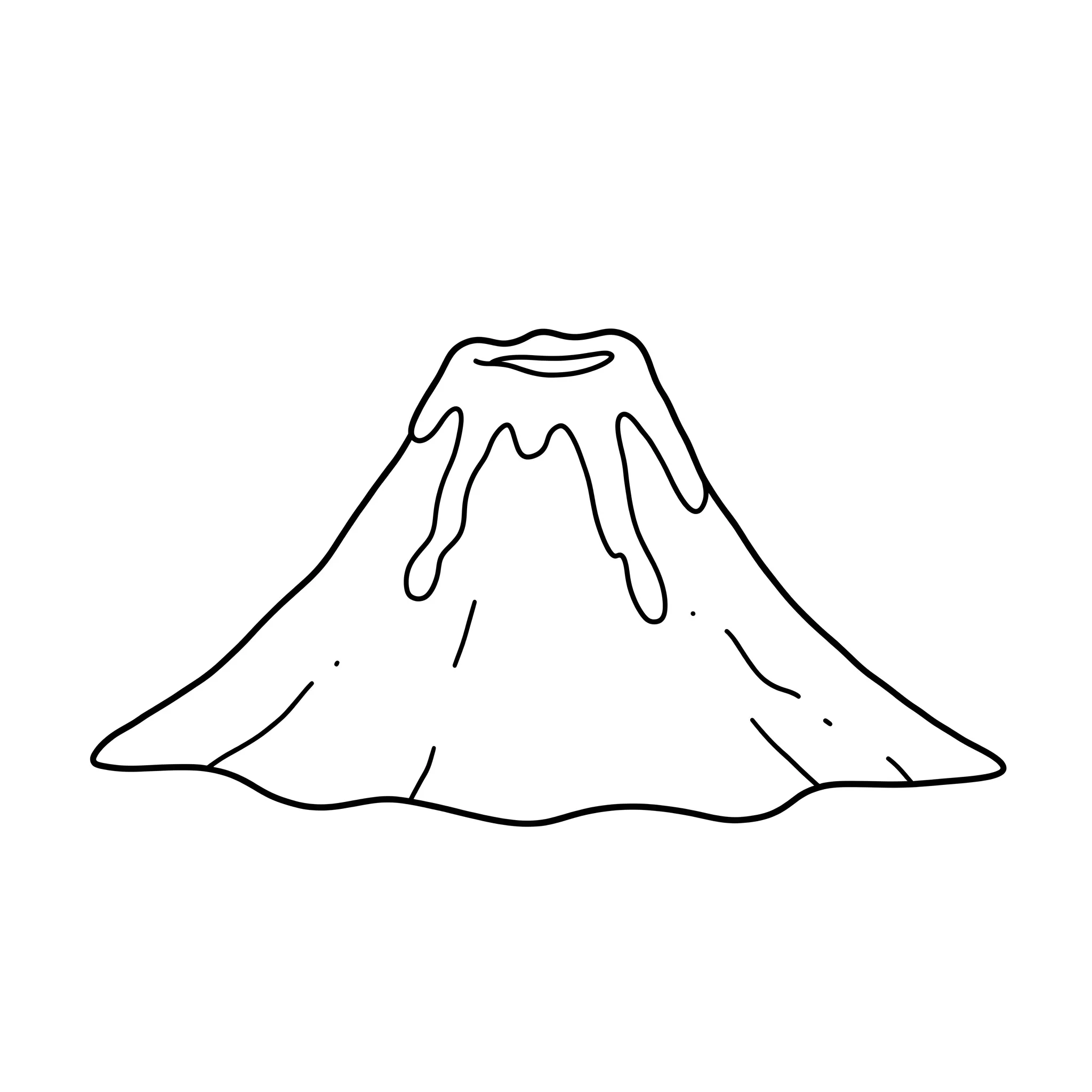 coloriage Un volcan endormi pour enfant de 7 ans
