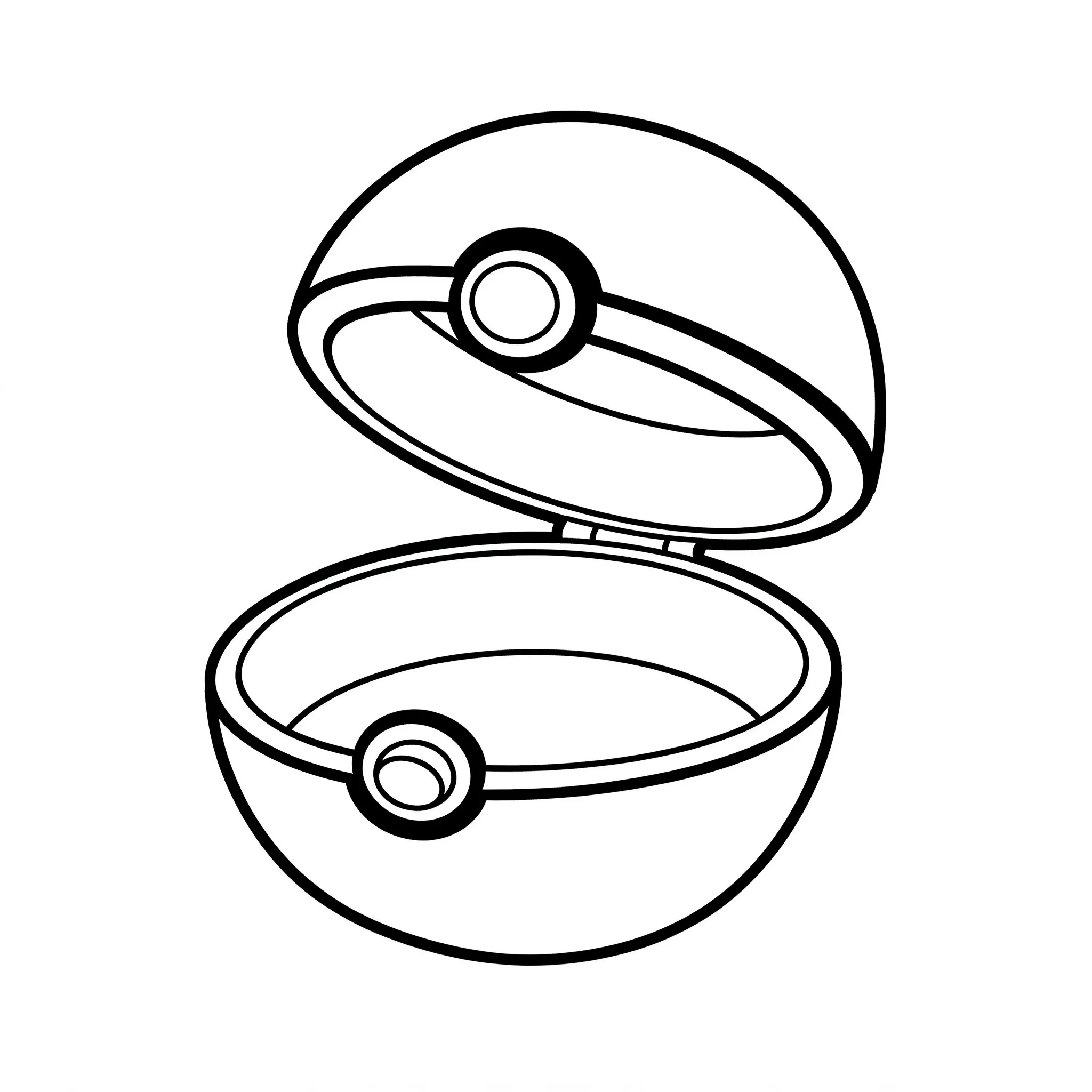 coloriage Une Poké Ball ouverte pour enfant gratuit